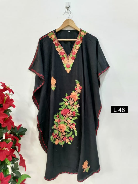Beautiful Crushed Cotton Ariwork Kaftan