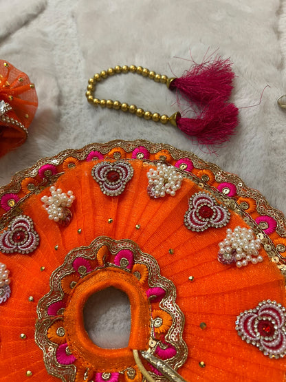 Beautiful Orange Color Thakur Ji ki Poshak