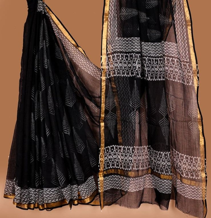 Black Color Designer Kota Doriya Saree