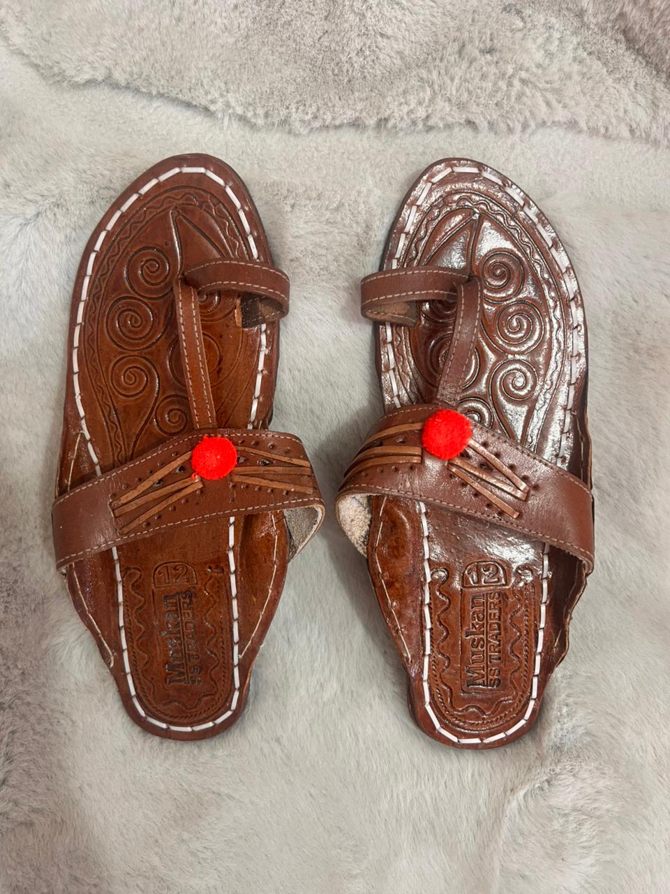 Beautiful Pure Leather Slipers