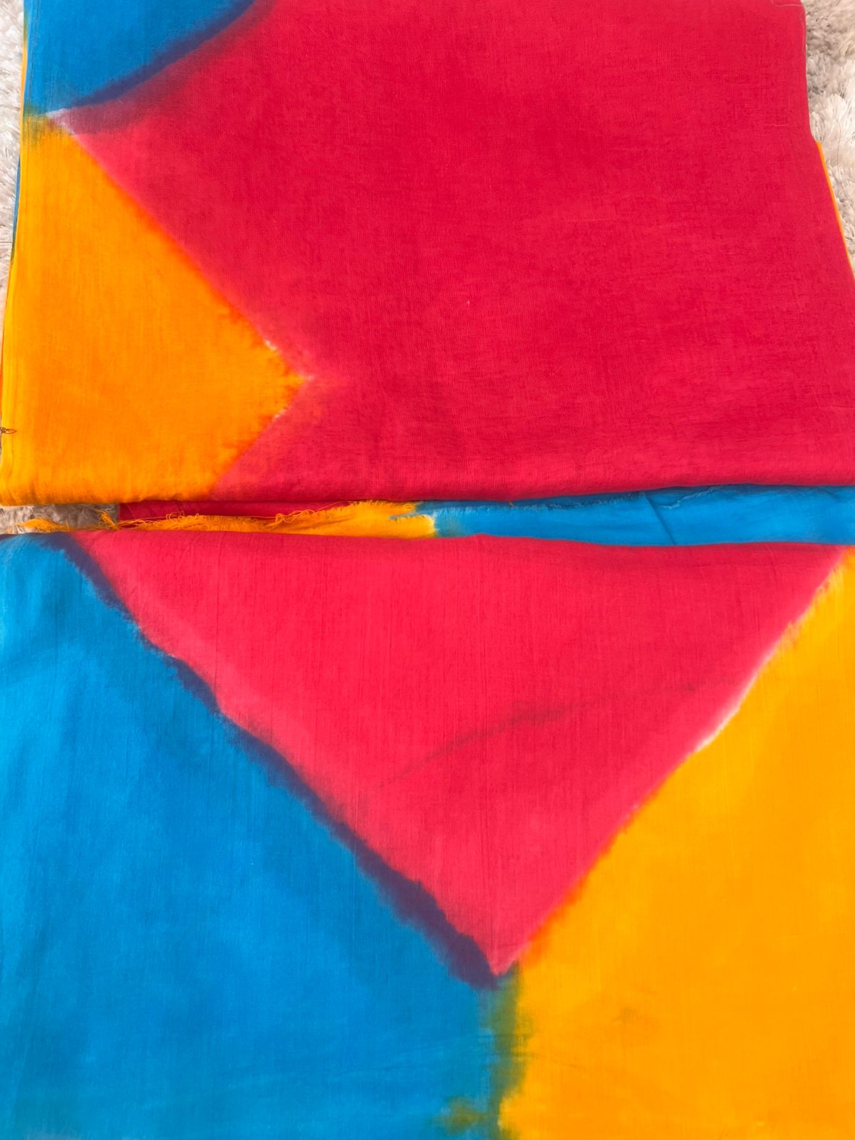 Multi-color Pure Cotton Poshak (Unstitched)