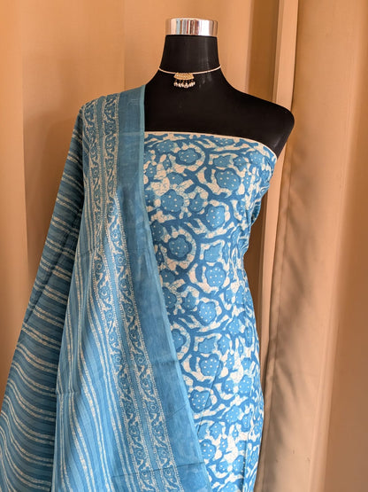 Sanganeri Print Cotton Suit (Unstitched)
