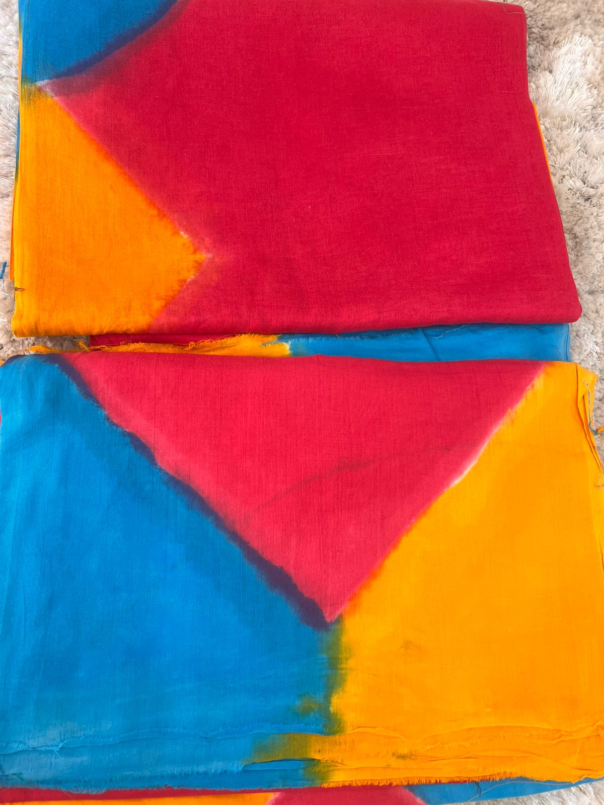 Multi-color Pure Cotton Poshak (Unstitched)