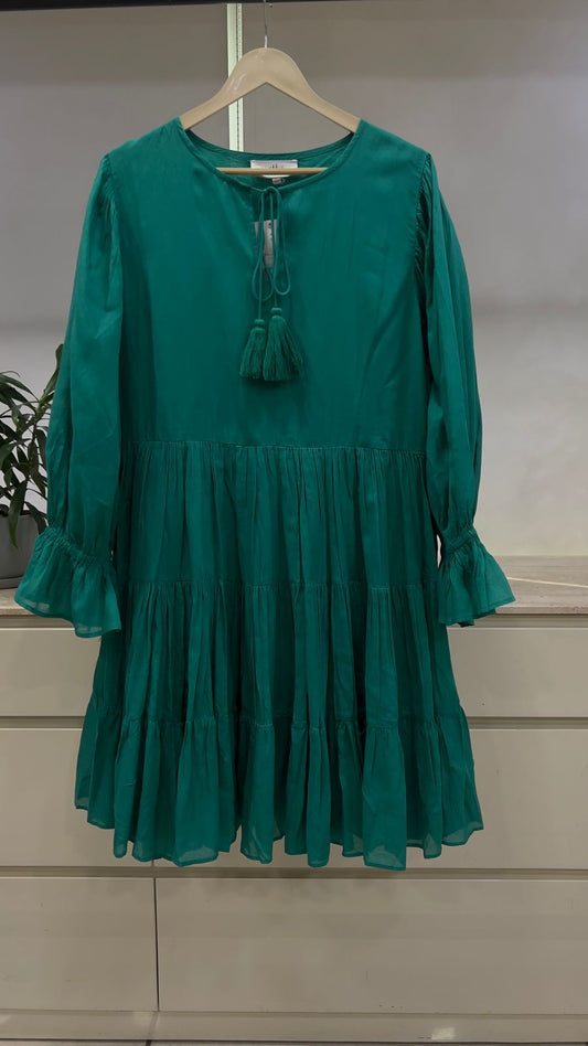 Beautiful Cotton Sea Green Dress