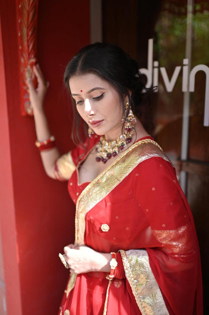 Beautiful Soft Cotton 80 Kali Lehenga with Beautiful Designer Blouse and Dupatta