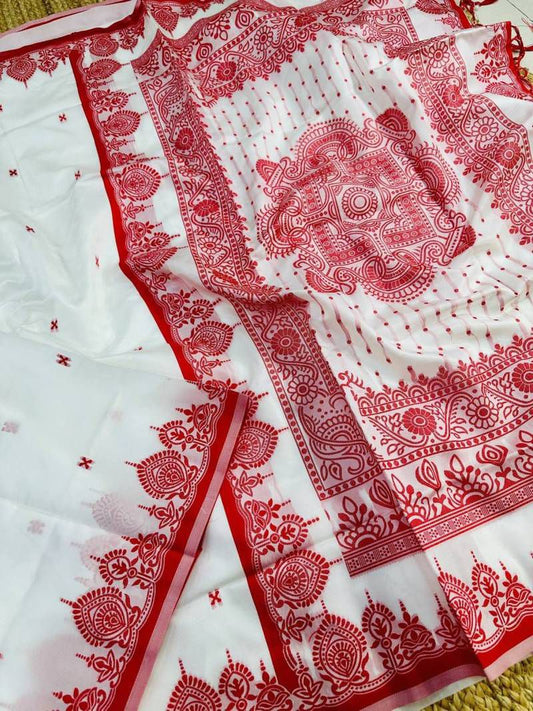 Beautiful Banarasi Silk Weaving Saree with Contrast Rich Resham Thread Weaving Pallu