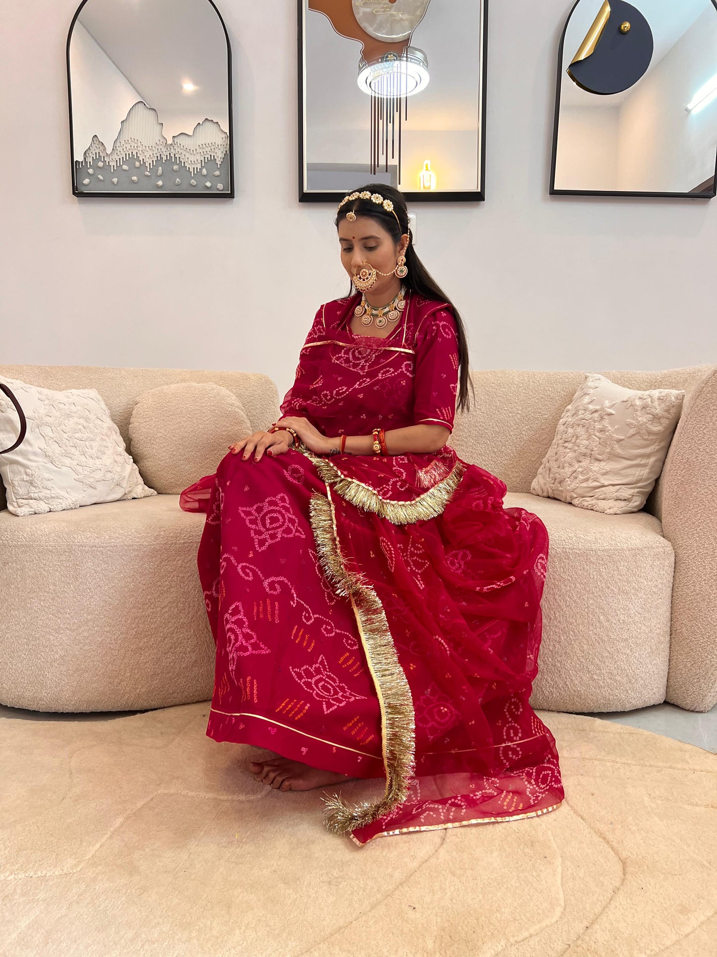Beautiful Bandhini Traditional Poshak