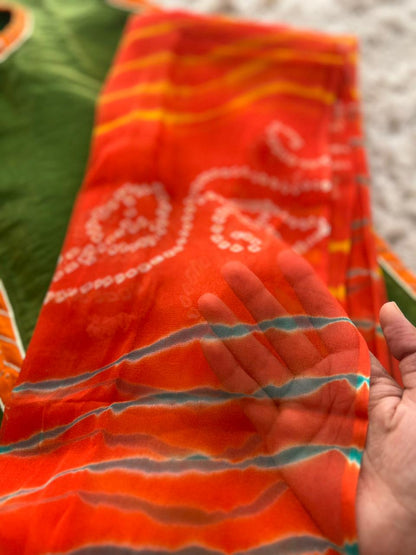Stitched Designer Poshak with Pure Odhna