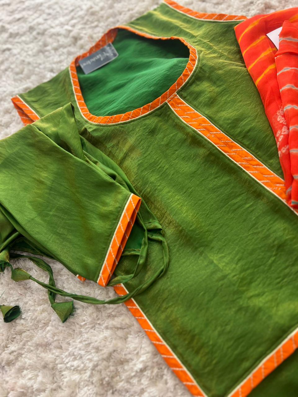Stitched Designer Poshak with Pure Odhna