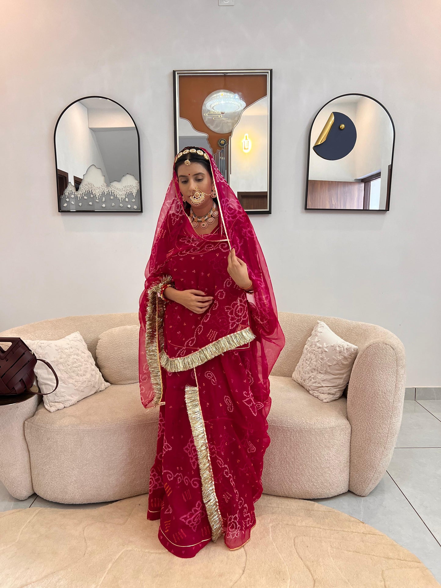 Beautiful Bandhini Traditional Poshak