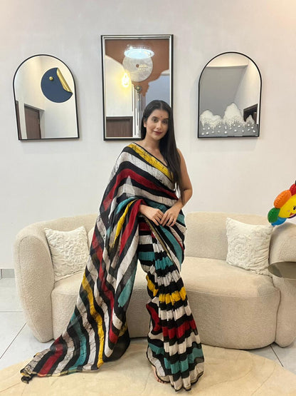 Beautiful Chanderi Silk Pattern Saree