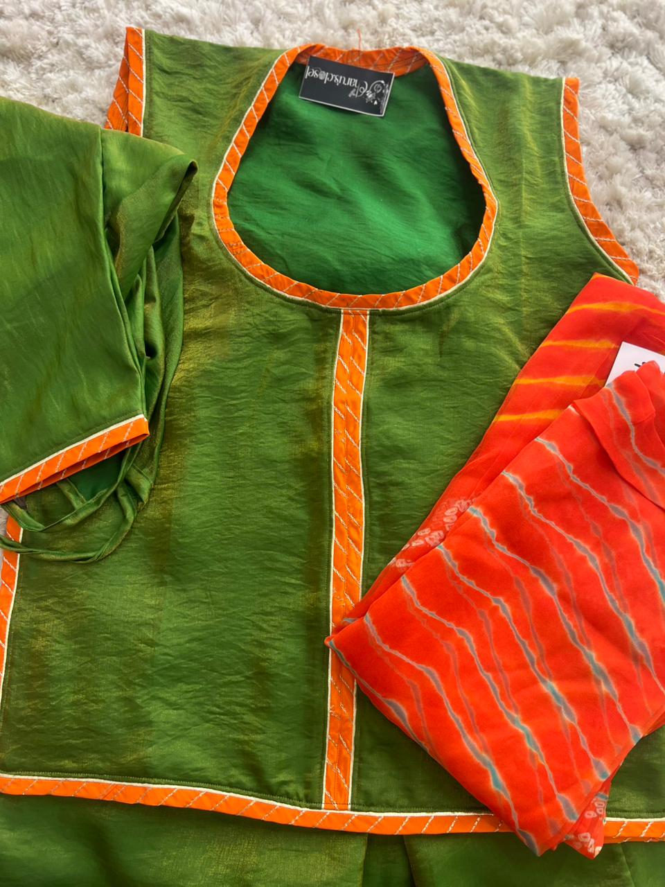 Stitched Designer Poshak with Pure Odhna
