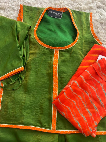 Stitched Designer Poshak with Pure Odhna