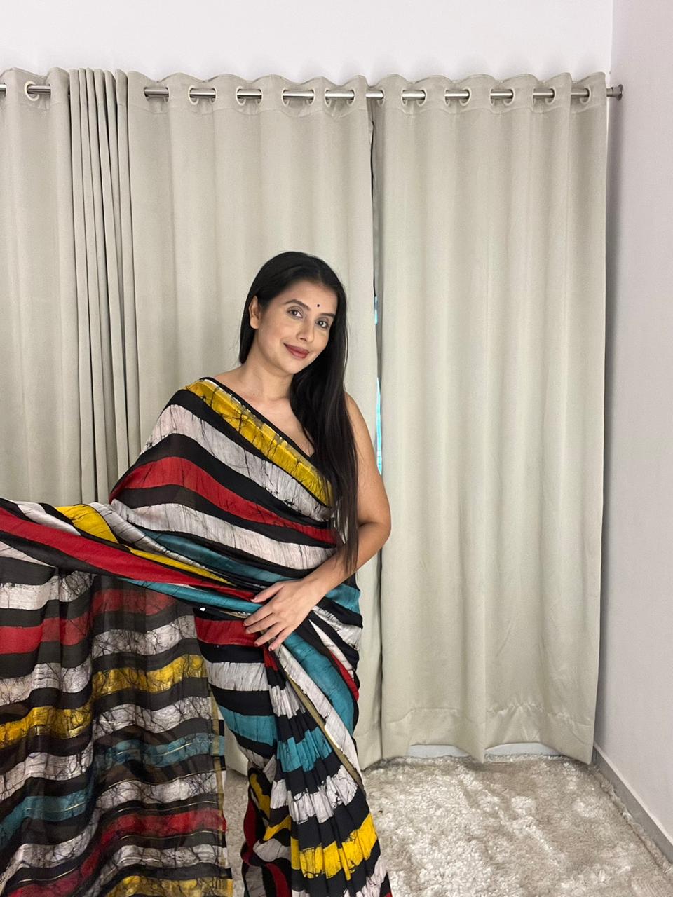 Beautiful Chanderi Silk Pattern Saree