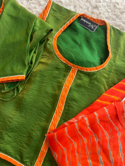 Stitched Designer Poshak with Pure Odhna