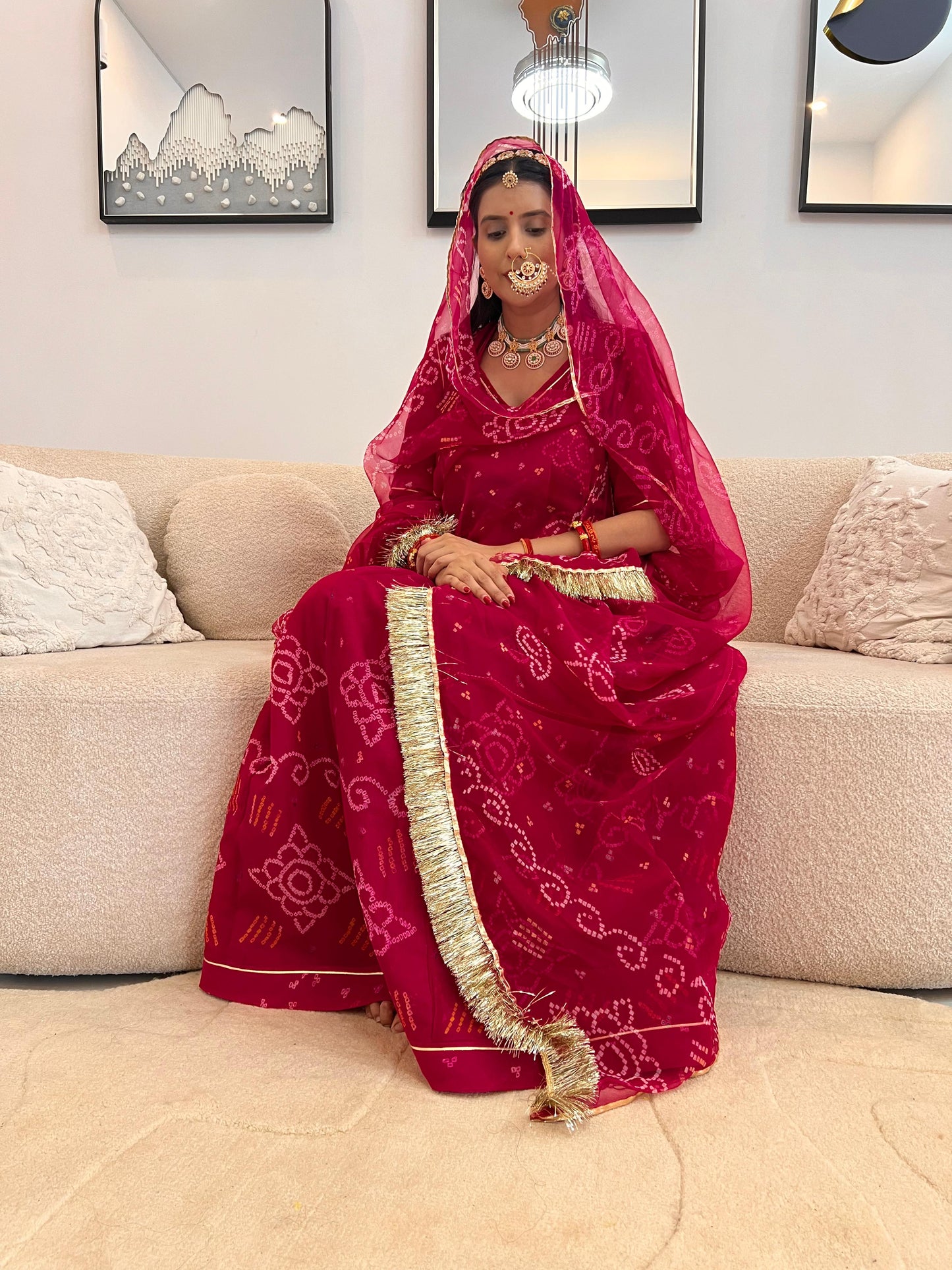 Beautiful Bandhini Traditional Poshak
