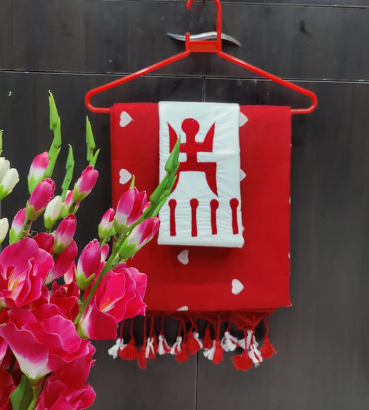 Red Embroidery Saree