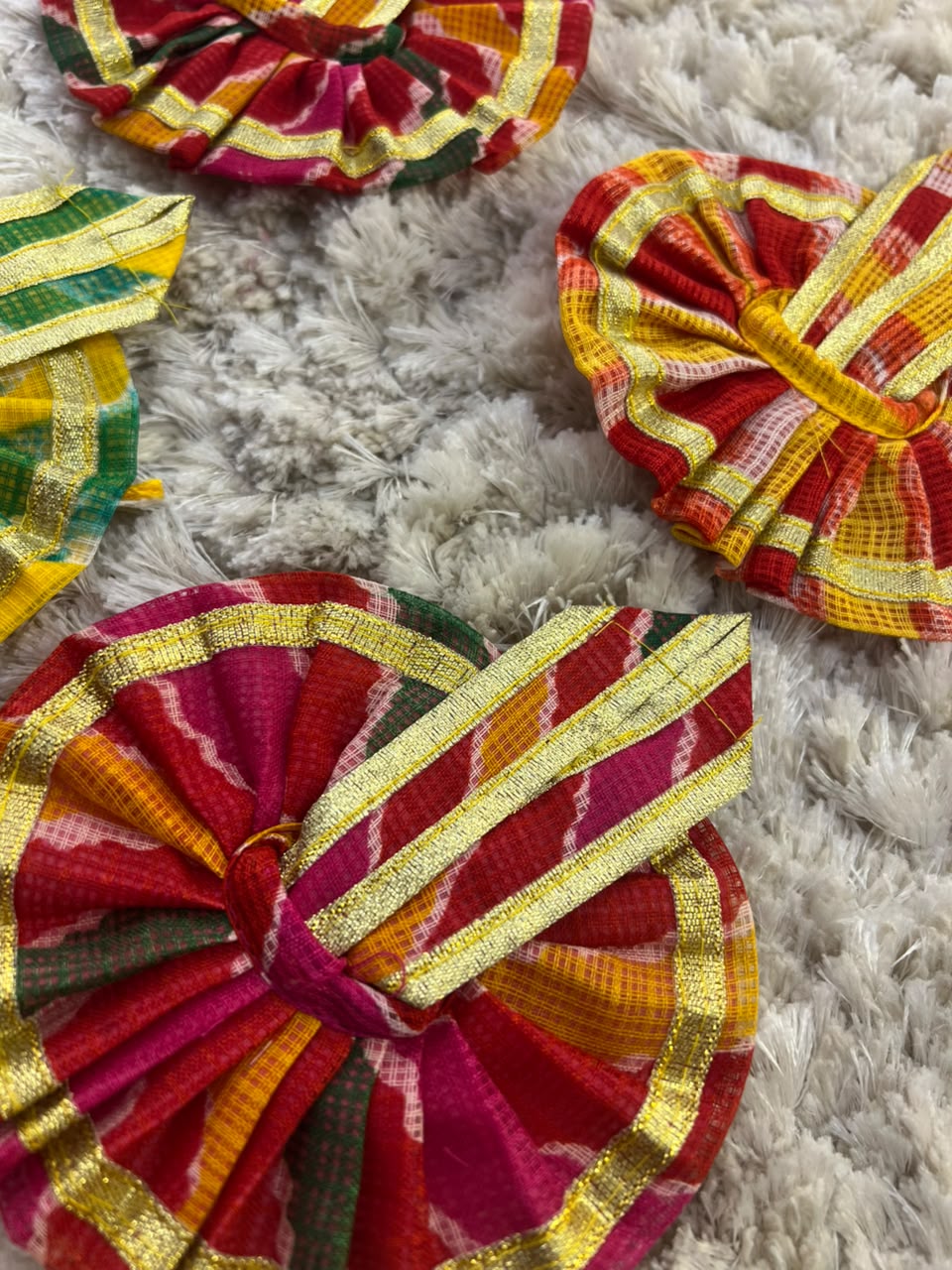 Beautiful 4 Set of Kota Doriya Thakur Ji Poshak (Size 0-1)