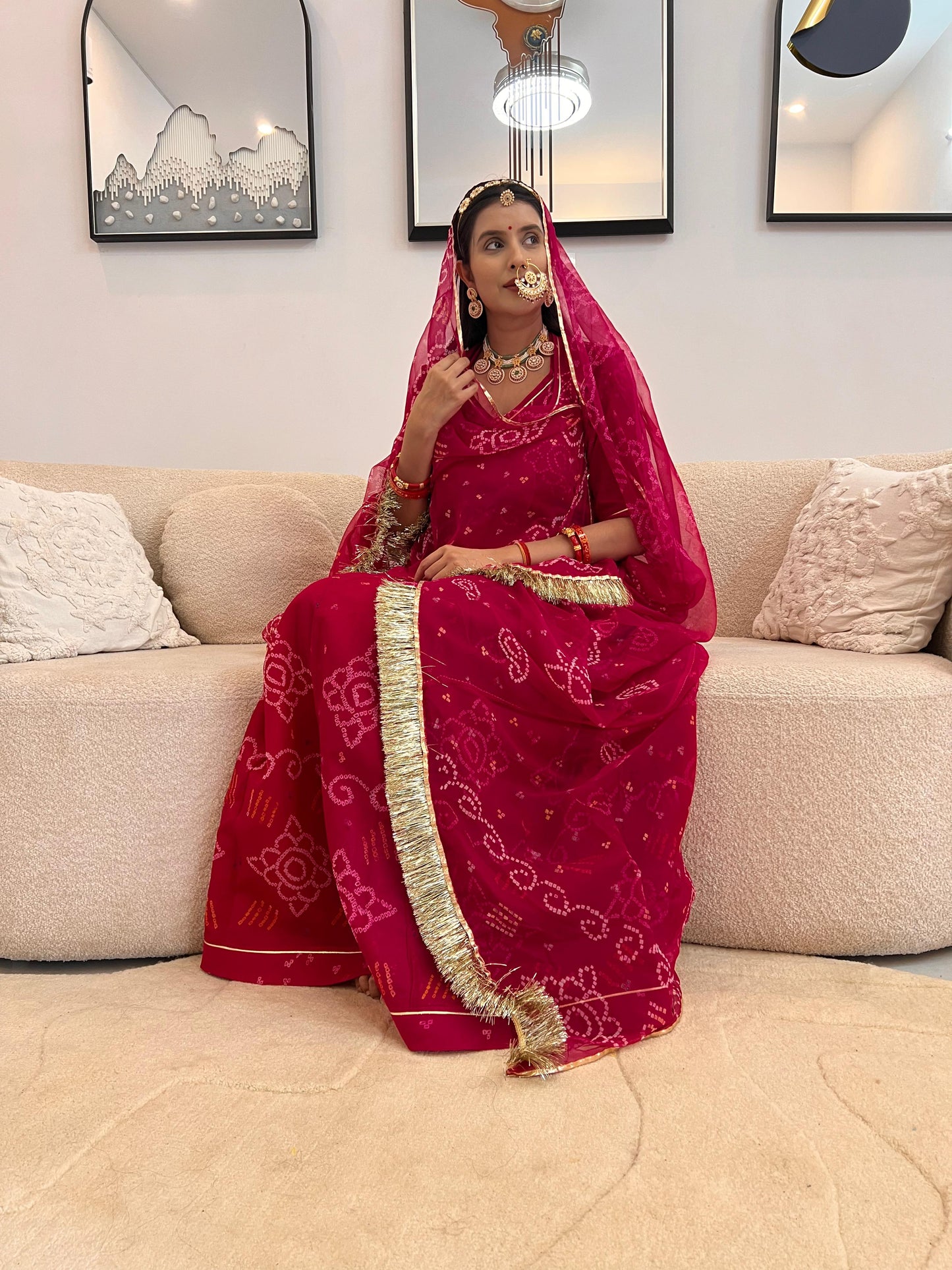 Beautiful Bandhini Traditional Poshak