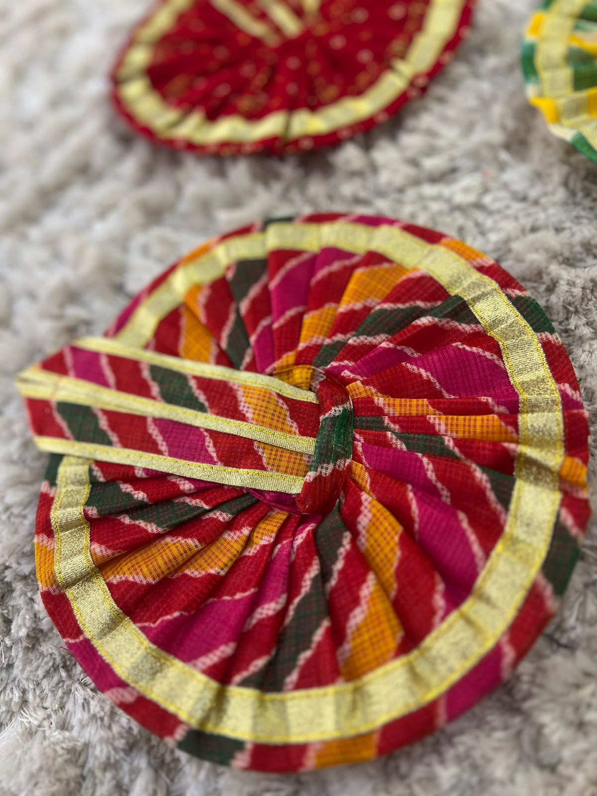 Beautiful 4 Set of Kota Doriya Thakur Ji Poshak (Size 4)