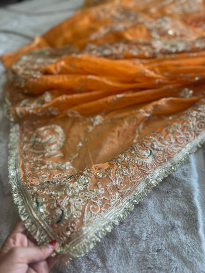 Peach Color Tissue Fandy Poshak
