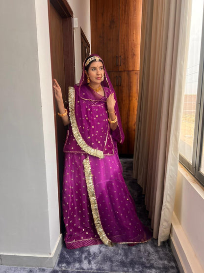 Beautiful Purple Color Designer Poshak