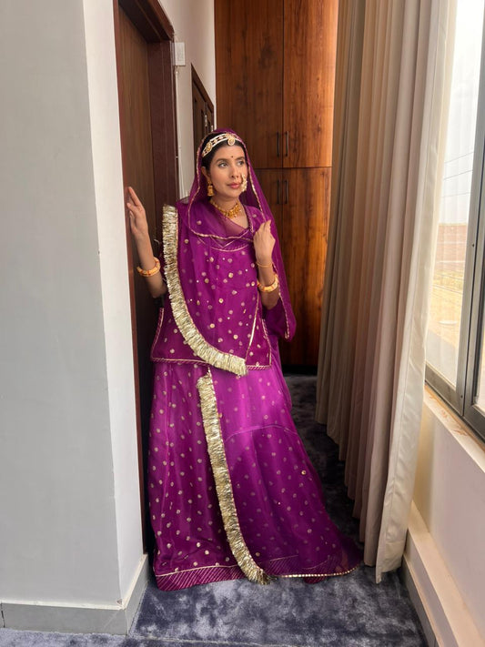 Beautiful Purple Color Designer Poshak