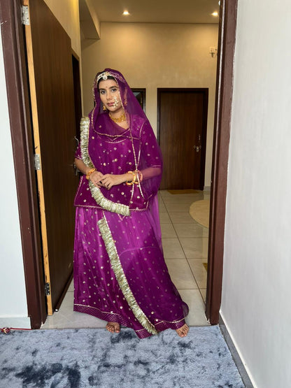 Beautiful Purple Color Designer Poshak