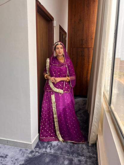Beautiful Purple Color Designer Poshak