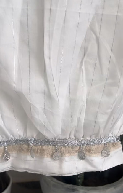 White Cotton Designer Co-Ord Set