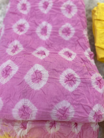 Handcrafted Bandhani Shaded Suit (Unstitched)