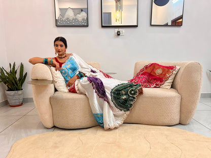 Multi-Color Bandhini Gazi Silk Saree
