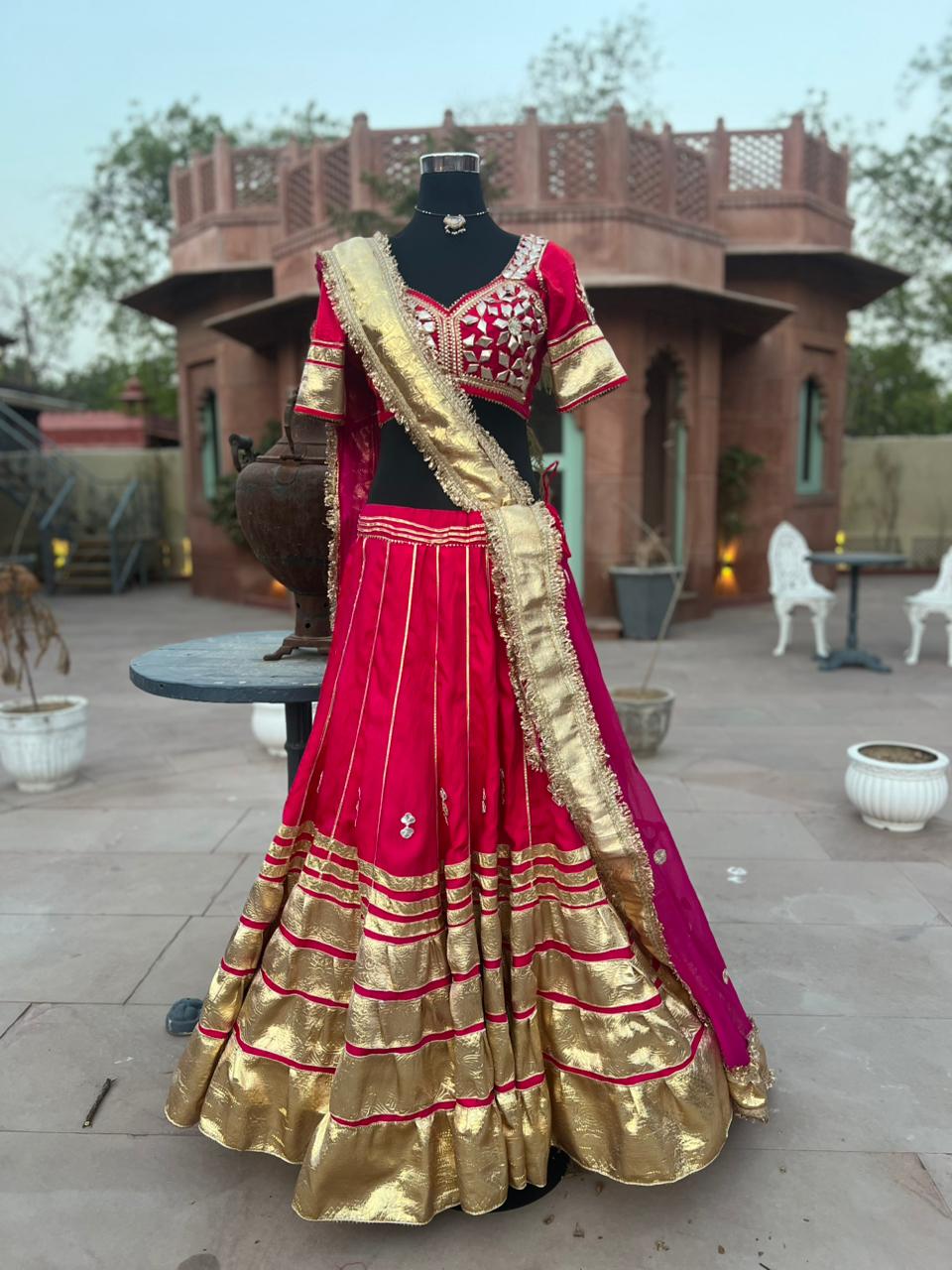 Beautiful Rajwadi Poshak with Angi Blouse (Stitched in Free Size)