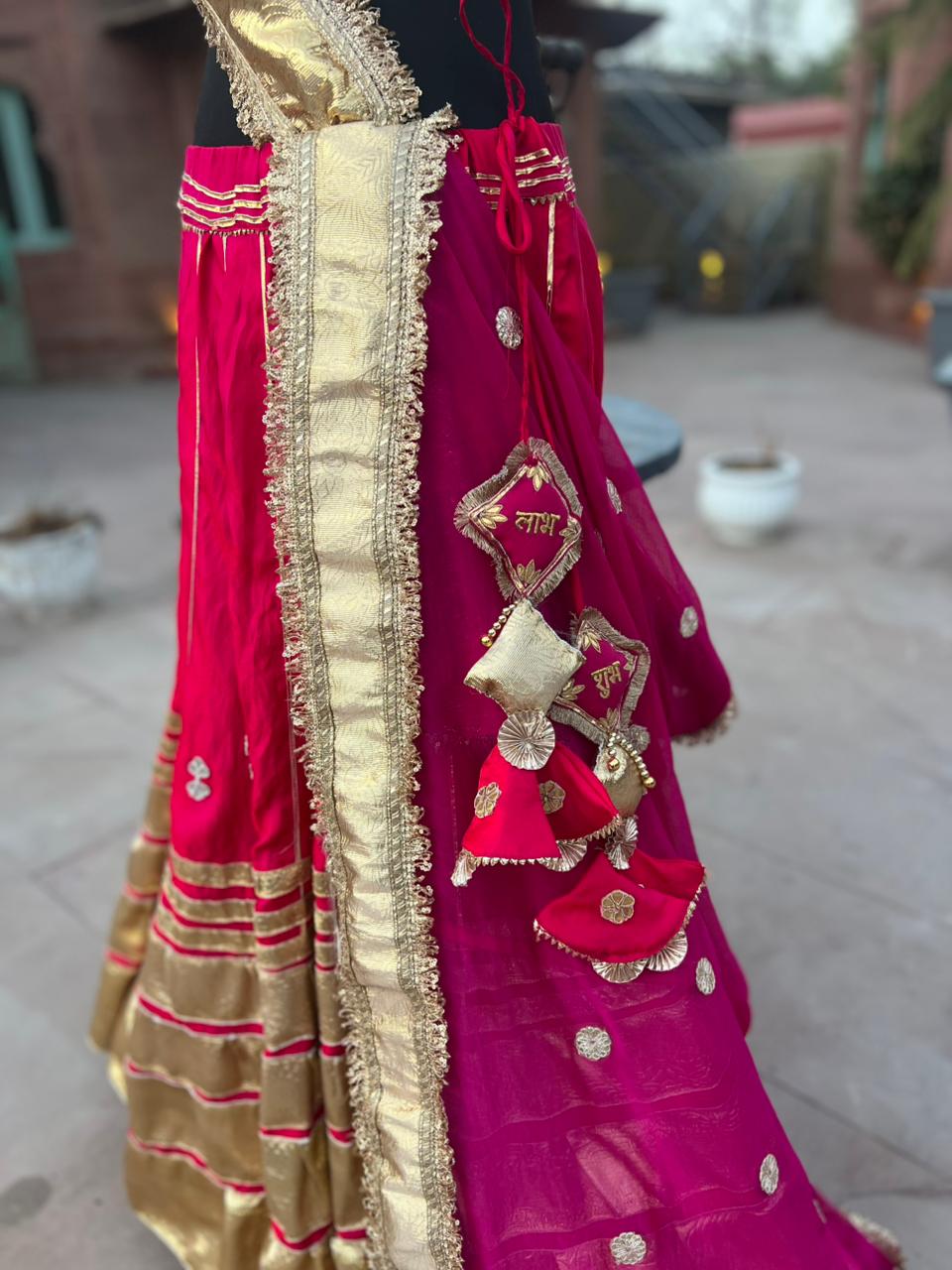 Beautiful Rajwadi Poshak with Angi Blouse (Stitched in Free Size)
