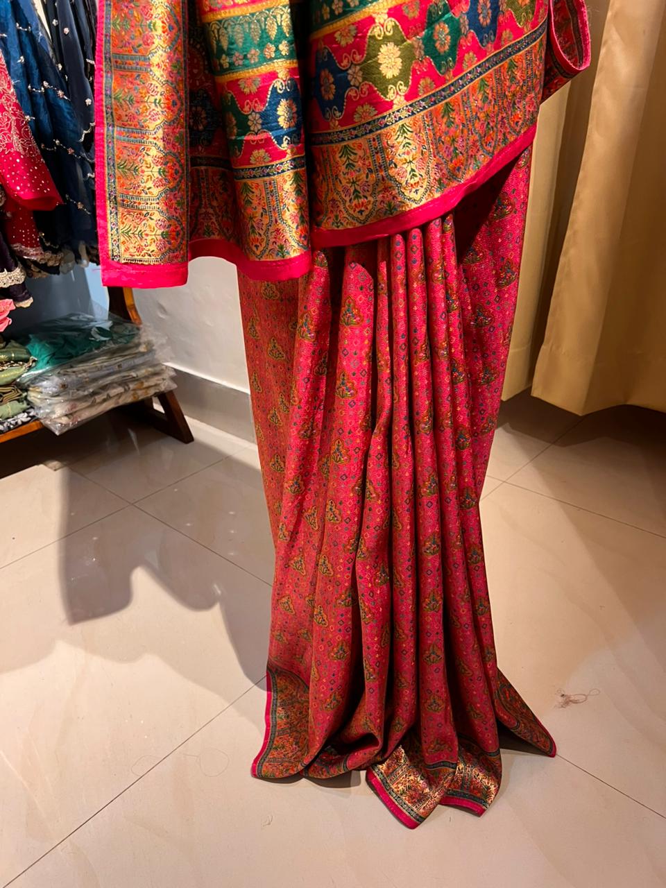 Pink Cosmos Designer Saree