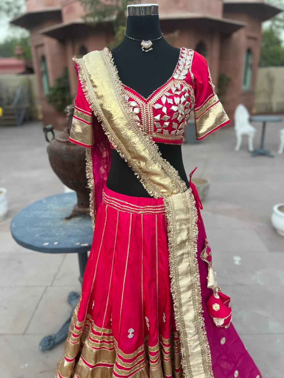 Beautiful Rajwadi Poshak with Angi Blouse (Stitched in Free Size)