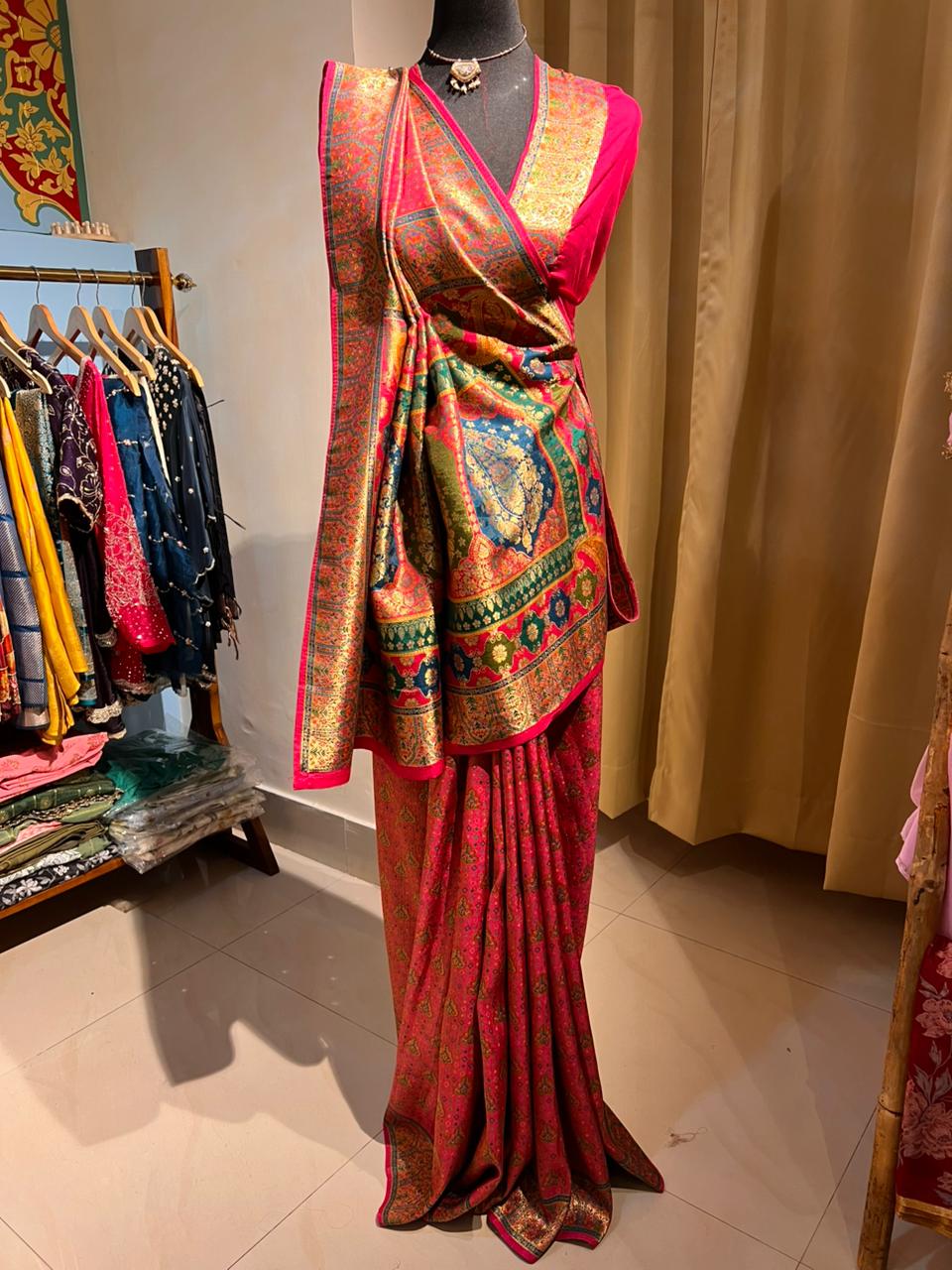Pink Cosmos Designer Saree