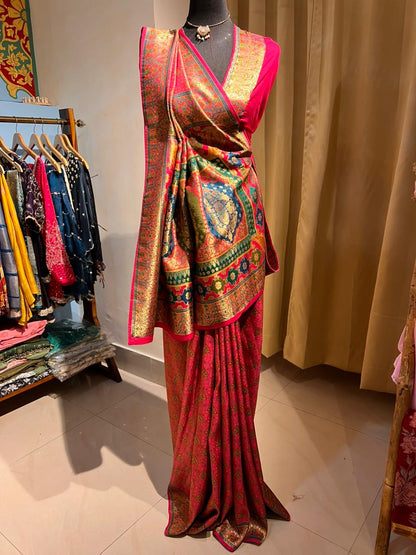 Pink Cosmos Designer Saree