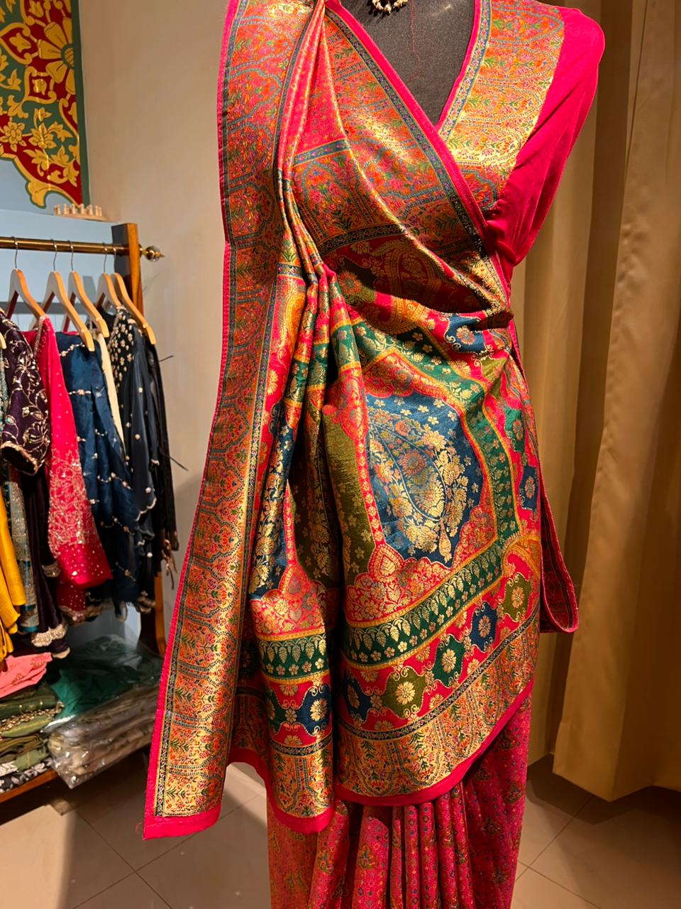 Pink Cosmos Designer Saree