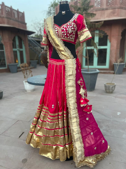Beautiful Rajwadi Poshak with Angi Blouse (Stitched in Free Size)