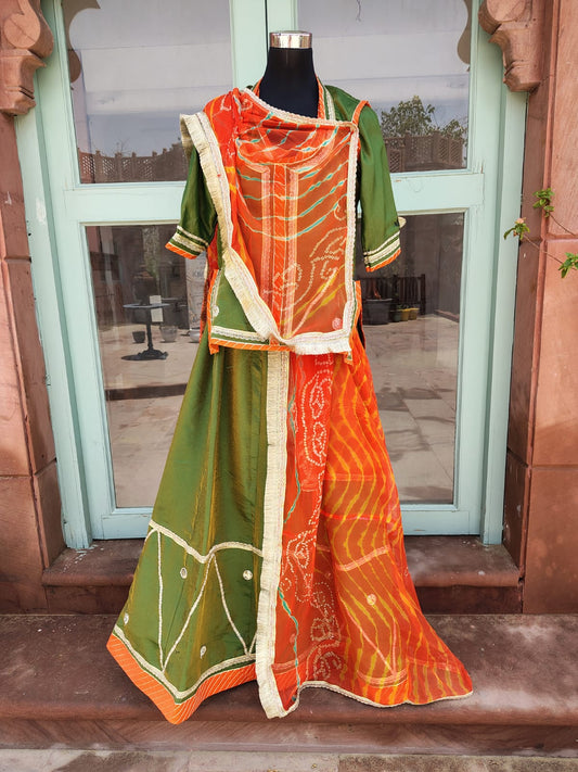 Stitched Designer Poshak with Pure Odhna
