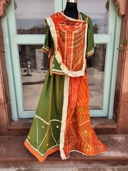 Stitched Designer Poshak with Pure Odhna