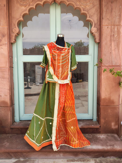 Stitched Designer Poshak with Pure Odhna