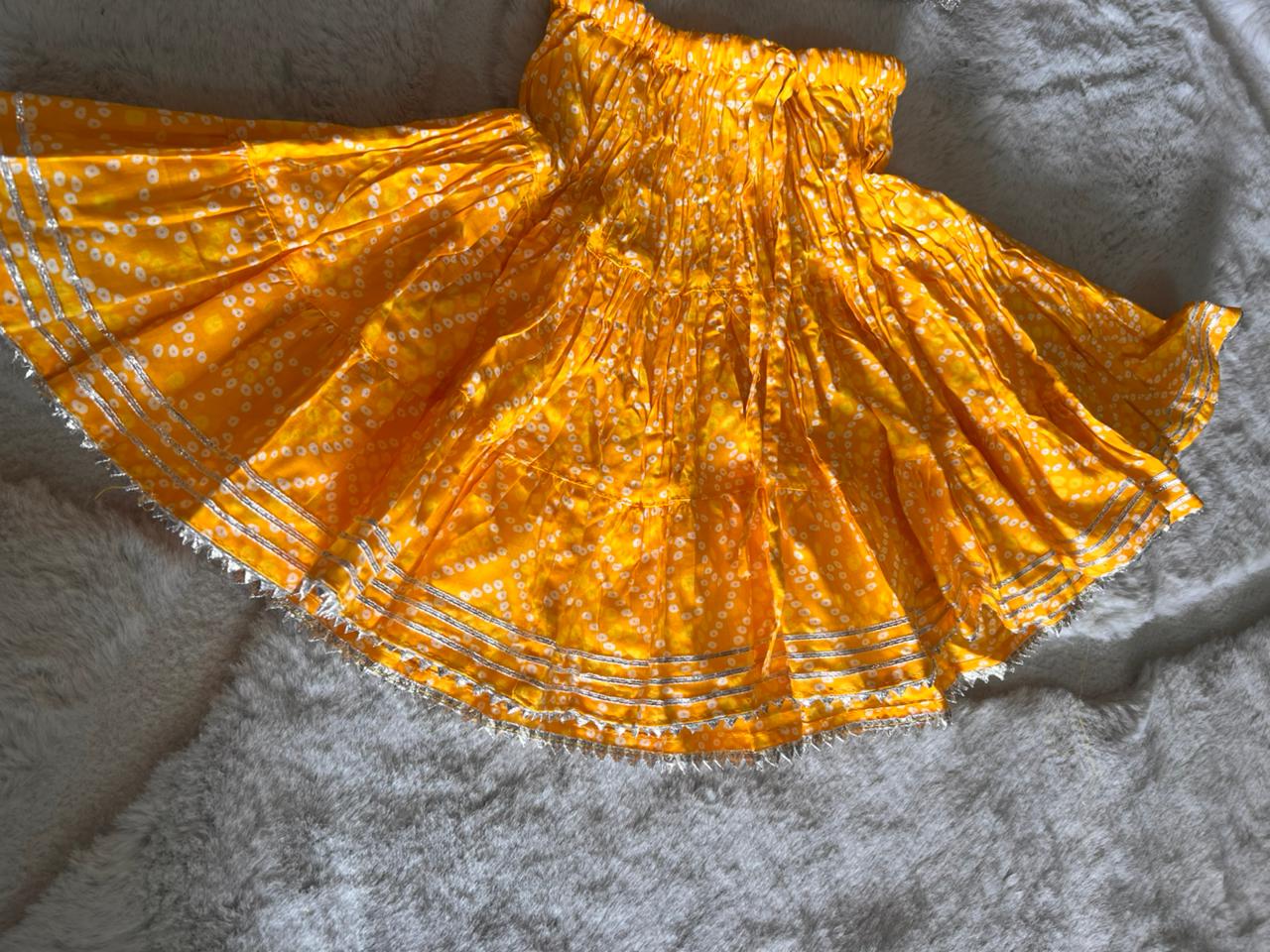 Yellow Bandhini Co-Ord Set (9-12 Months)