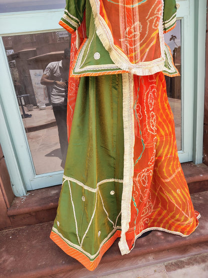 Stitched Designer Poshak with Pure Odhna