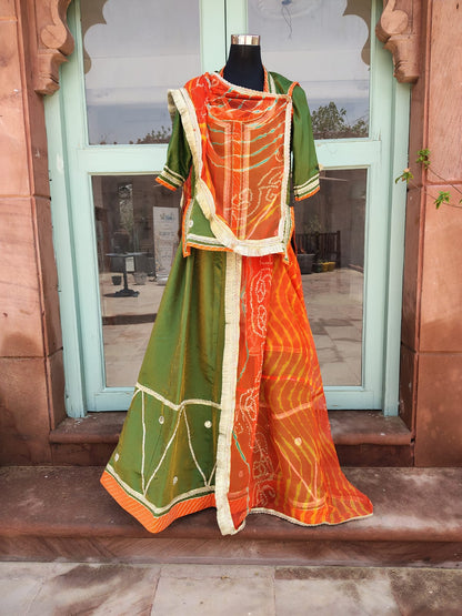 Stitched Designer Poshak with Pure Odhna