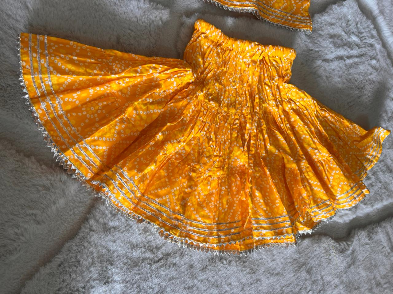 Yellow Bandhini Co-Ord Set (9-12 Months)