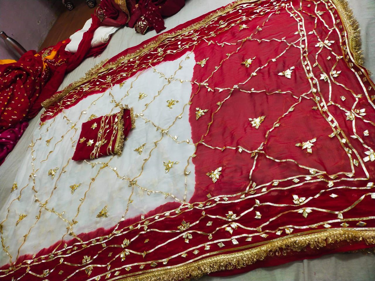 Faagun Gota Zaal Handwork Saree