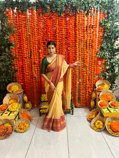 Beautiful Malmal Saree with Blouse Piece