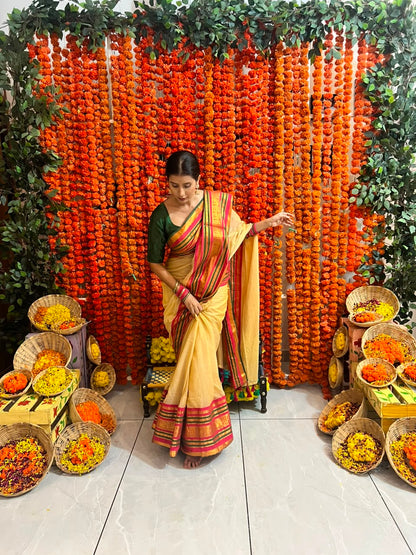 Beautiful Malmal Saree with Blouse Piece
